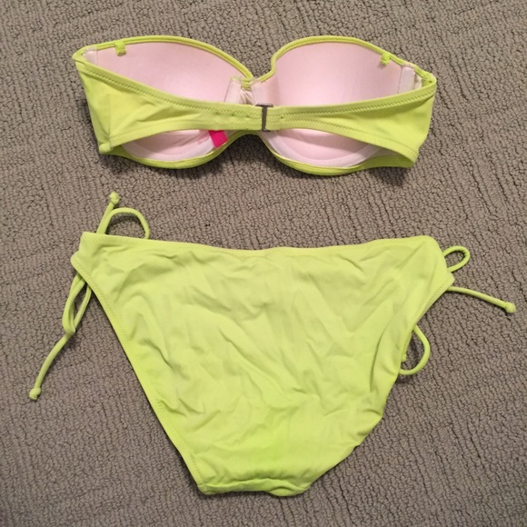 Victoria's Secret yellow bandeau bra top bikini - Picture 2 of 3